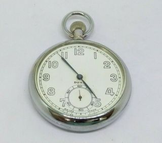 Vintage Military Doxa Pocket Watch G.  S.  T.  P.  290874 P - 21 Hand - Winding Sub Second