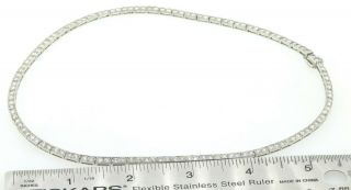 Vintage 1950s Platinum elegant 12.  0CTW VS1/G diamond Riviera necklace 4