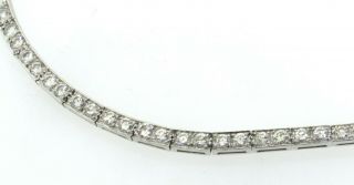 Vintage 1950s Platinum elegant 12.  0CTW VS1/G diamond Riviera necklace 6
