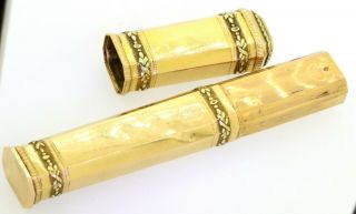 Antique Circa 1800 ' s 18K yellow gold French sealing wax holder 5