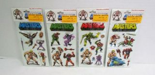 Masters Of The Universe 1982 Puffy Stickers By Gordy 4 Packs Motu He - Man
