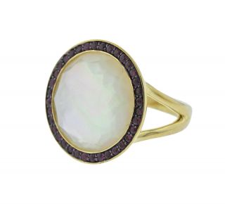 Ippolita Lollipop Mother Of Pearl Ruby 18k Gold Ring $2995