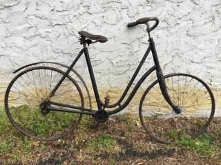 Antique Toc Shaft Drive Crescent No.  4 Bicycle Wood Rim Rare 1890 1900 Bike