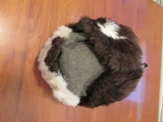 Wwii German Rabbit Fur Winter Army Heer Hat Cap.