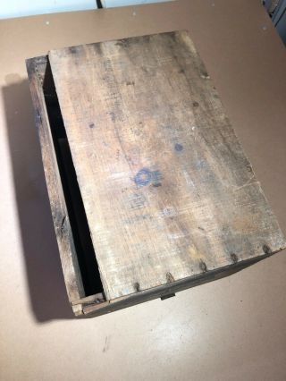 Vintage Atlas Powder Co High Explosives Dynamite TNT Wood Box Wooden Crate 6