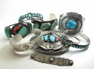 Heavy Antique 1st Period Navajo Ingot Silver Cuff Bracelet W/ Insects 60.  4 Grams 12