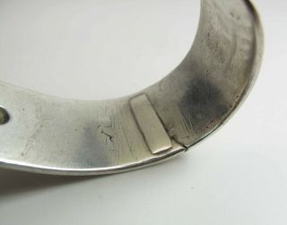 Heavy Antique 1st Period Navajo Ingot Silver Cuff Bracelet W/ Insects 60.  4 Grams 8