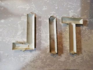 3 x Old vintage metal letters L I T 2