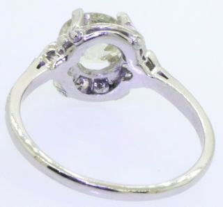 Antique EGL USA Platinum 1.  67CT VS Old Miner diamond wedding ring size 8.  25 3