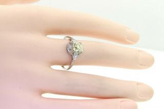 Antique EGL USA Platinum 1.  67CT VS Old Miner diamond wedding ring size 8.  25 4