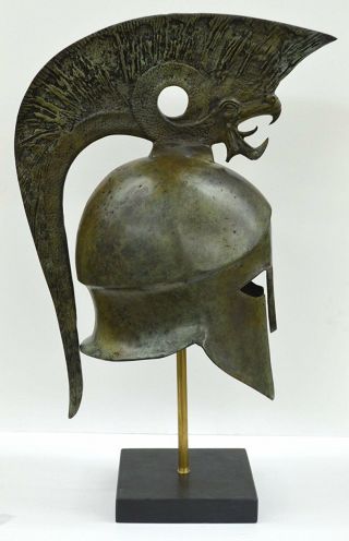Corinthian Solid Bronze Helmet With Griffin - Ancient Greece