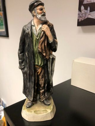 The Peddler - Porcelain Statue Figurine Marked With " N " With Crown Above