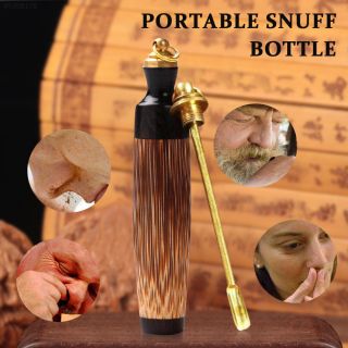 Mini Nose Snuff Pipes Snuff Bottle Pendant Portable Handmade Carved 4
