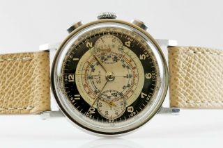 Vintage Omega Chronograph Steel Watch Cal 33.  3 Ref 2393/2 38mm Circa 1940s 2
