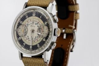 Vintage Omega Chronograph Steel Watch Cal 33.  3 Ref 2393/2 38mm Circa 1940s 8