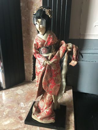 Vintage Japanese Doll Figure Empress Geisha Lady Kimono Dress