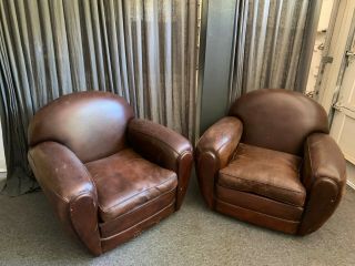Vintage Leather Chair Set (from Paris).