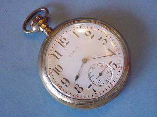 Elgin Pocket Watch - 16s Yellow Gold Filled O.  F.  Case