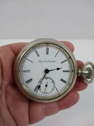 Antique Elgin National Watch Co 2785148 Pocket Watch Illinois Nickel Silver 2