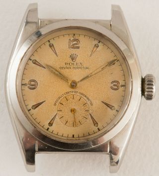 1953 Rolex Oyster Perpetual Chronometer Ref 6052 Bubbleback Watch Dial