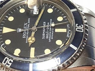 Vintage Rolex Submariner Date 1680 1970s Mens Steel Watch Booklet Papers sticker 11