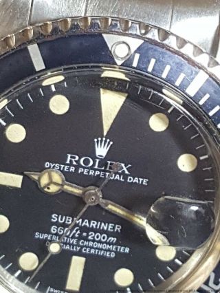 Vintage Rolex Submariner Date 1680 1970s Mens Steel Watch Booklet Papers sticker 12