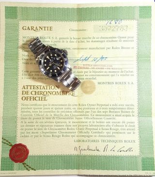 Vintage Rolex Submariner Date 1680 1970s Mens Steel Watch Booklet Papers sticker 2