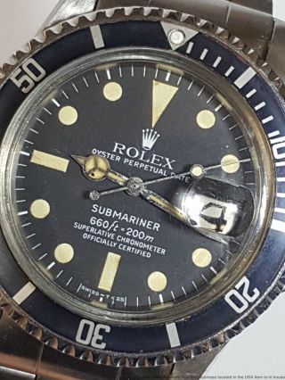 Vintage Rolex Submariner Date 1680 1970s Mens Steel Watch Booklet Papers sticker 4