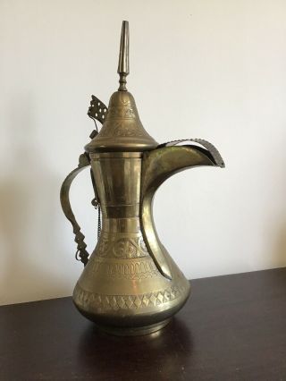 Middle Eastern Dallah Coffee Pot Copper Brass Bedouin Islamic 2