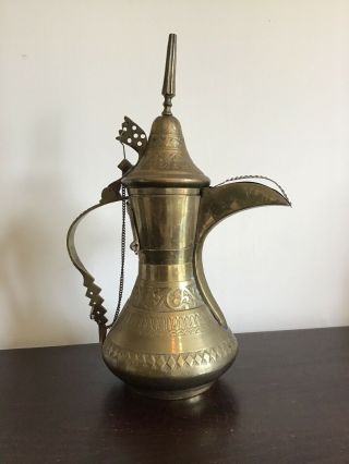 Middle Eastern Dallah Coffee Pot Copper Brass Bedouin Islamic 3