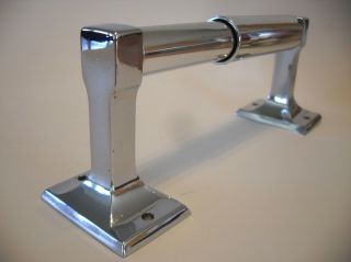 Vintage Chrome Toilet Paper Tissue Holder Chrome Plastic Roller