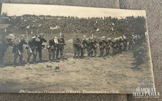 WW1 Postcard 4th Canadian Division Sports DOMINION DAY 1916 Prepairing (17584) 3