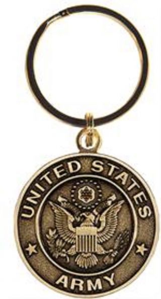 Military Army Bronze Key Chain Made In The Usa