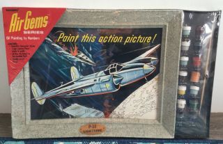 Vintage Hasbro - Paint By Number - Air Gems - P 38 Lightning