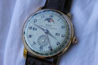 1950s Record Datofix Retailed By Cuervo Y Sobrinos Vintage Wristwatch Serviced