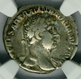 Hadrian Ad.  117 - 138 Ancient Roman,  Exquisite Denarius - Ngc Ch F.  Silver Coin.