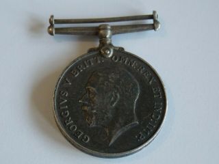 1914 - 1918 United Kingdom Great Britain World War One Silver Medal (d59)