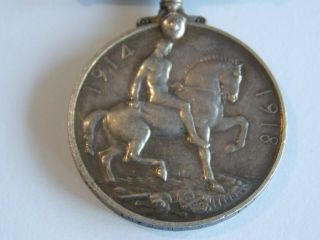 1914 - 1918 United Kingdom Great Britain World War One Silver Medal (D59) 6