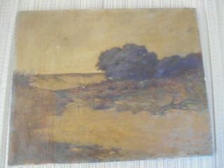 Antique 19c OIL on CANVAS LANDSCAPE PAINTING Signed A Jouhin 20 x 16 5