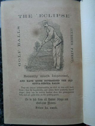GOLFING - A Handbook To The Royal & Ancient Game - Chambers 1887 - VGC to Fine 8