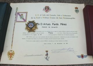 Spain Spanish Royal And Military Order Of Saint Hermenegild Breast Star,  Doc