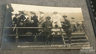Postcard 4th Canadian Division Sports Dominion Day 1916 Identfied (17592)