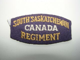 Canada Ww2 Cloth Shoulder Title The South Saskatchewan Regiment