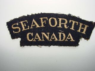 Canada Ww2 Cloth Shoulder Title The Seaforth Highlanders Of Canada