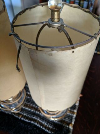small mid - century modern Berger glass table lamps 5
