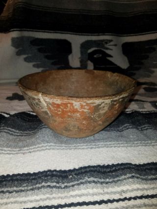 Ancient Hohokam Red Pottery Bowl 950 - 1125 A.  D.  Arizona Native American