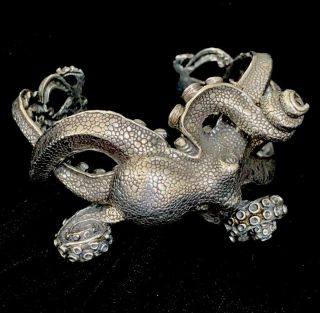 Rare Kabana Octopus Cuff Huge 3d Sterling Silver Vintage $1950 Retail