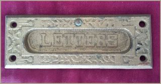 Antique Victorian Cast Iron Mail / Letter Slot