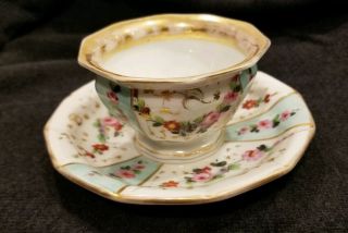 19th Century Hand Painted Cup & Saucer England Russian France Germany