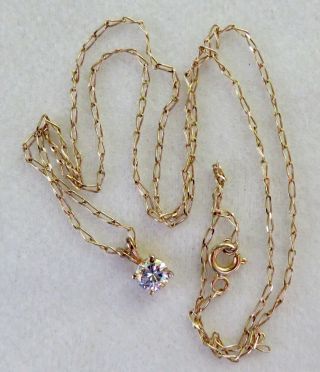 Dazzling.  50 Ct.  Vs Brilliant Cut Diamond Solitaire 14k Gold Pendant Necklace